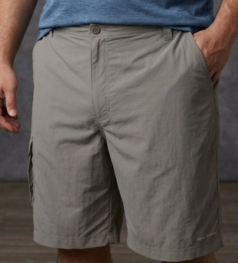 Columbia Men's Omni-Shade Hiking Outdoor Trail Cargo Shorts Gray Size 4XL NEW